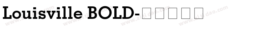 Louisville BOLD字体转换